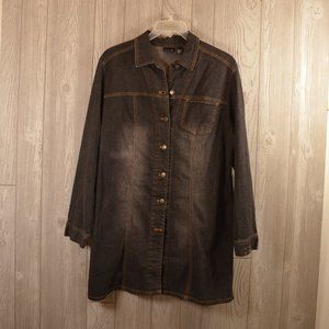 Chico's Long Sleeve Jean Dress Size 2.0(Large)